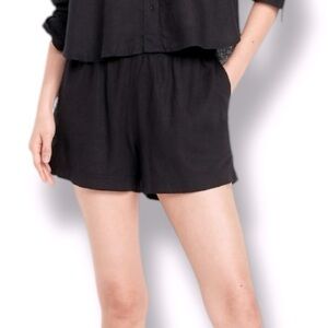 Old Navy Size Medium Blackjack Linen Blend Shorts NWOT